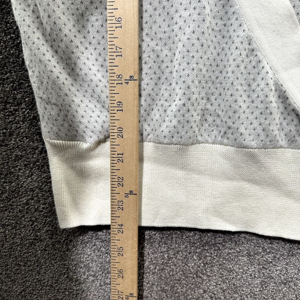 Garnet Hill Tendu Cotton Sweater Women XS Dot Print Pima Cotton Relaxed V Neck - Picture 6 of 13